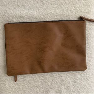 Faux leather pouch